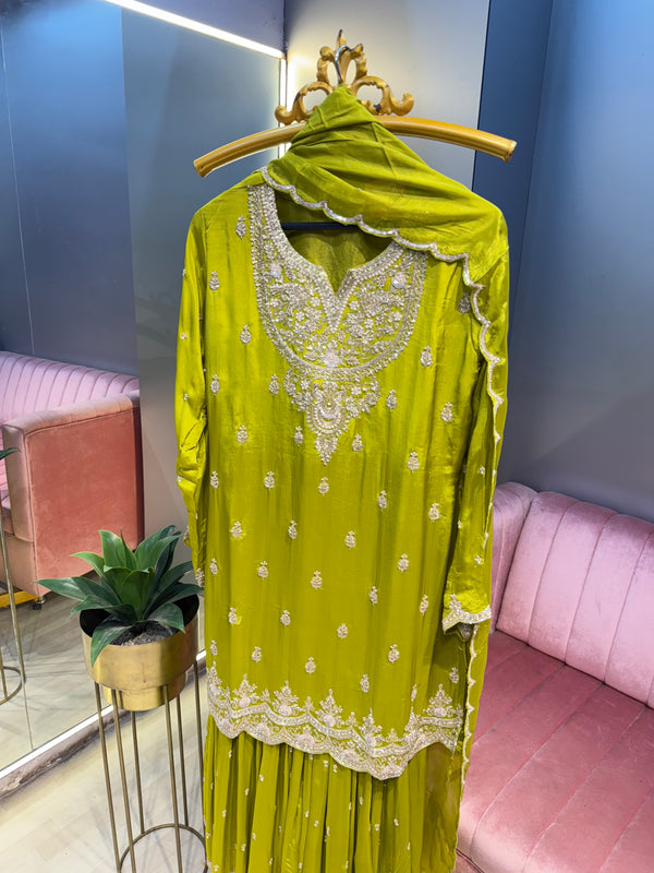 Handworked Sharara Set