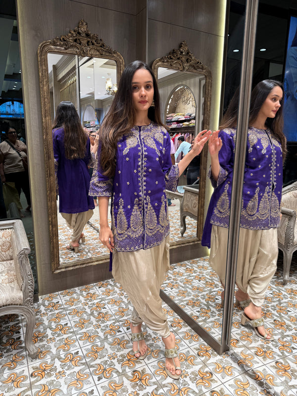 Handworked Short Top with Tulip Pants