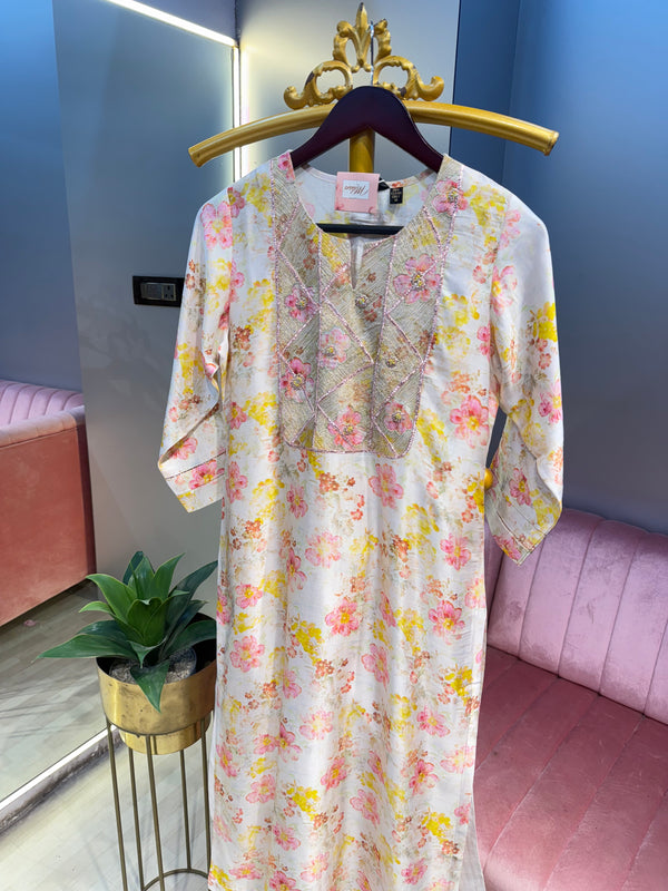 Handworked Kurta Printed Set