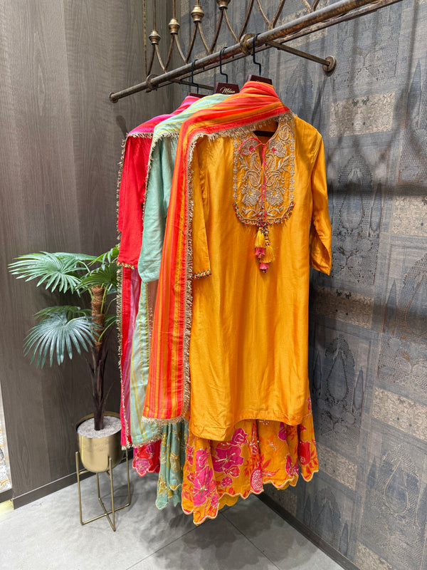 Handworked Sharara Set