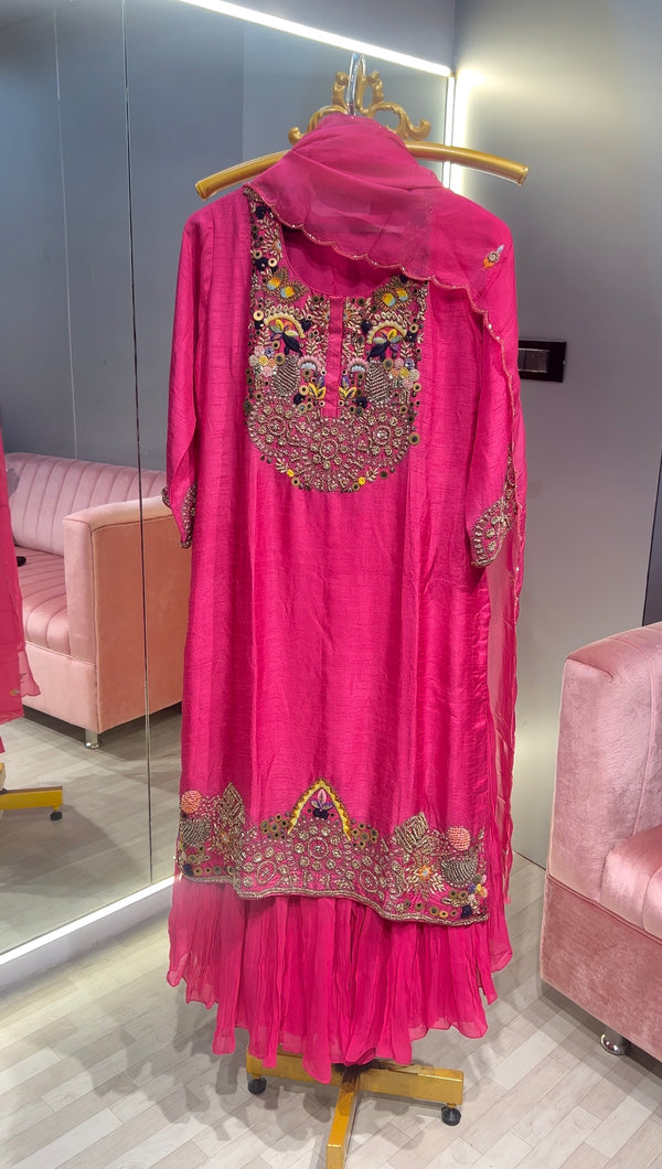 Knot Worked Sharara Set