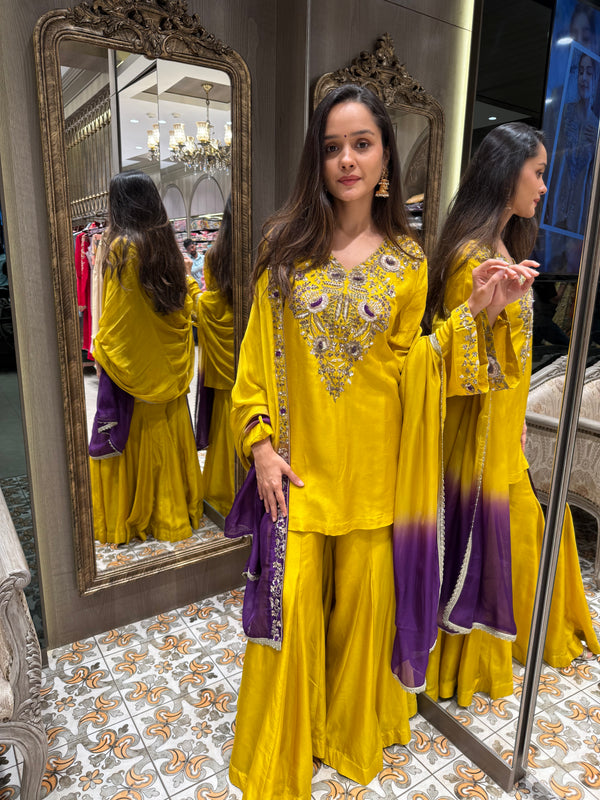 Handworked Kurta Set with Ombré Dupatta