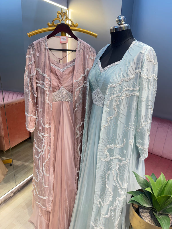 Handworked Full Gown with Jacket