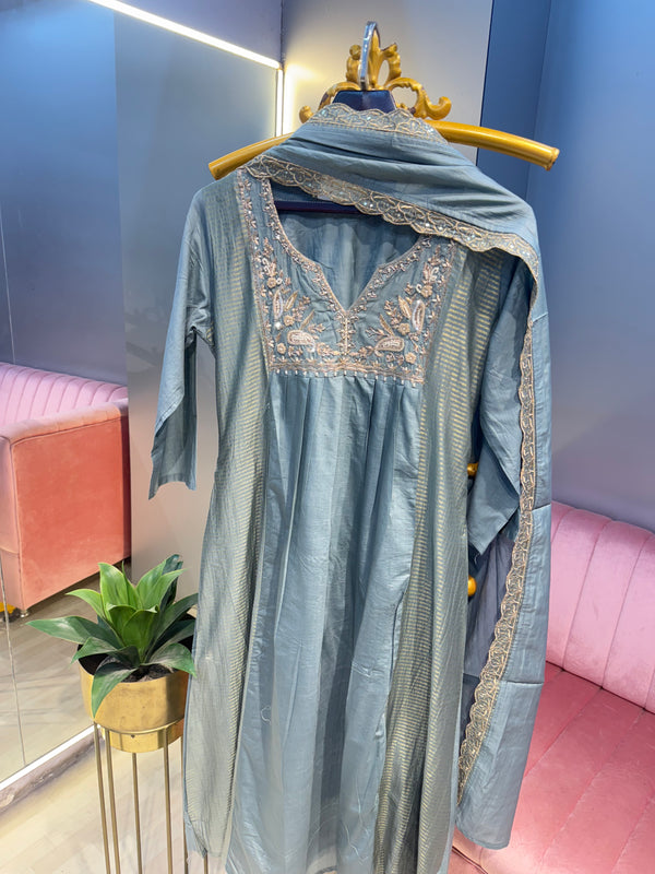 Handworked Tissue Anarkali