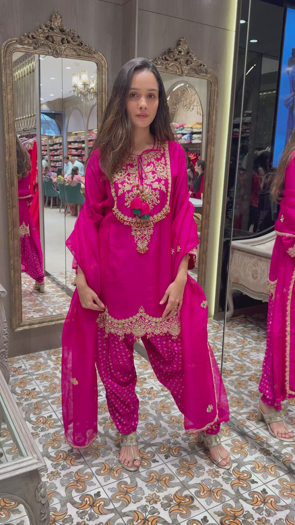 Handworked Kurta Set with Dhoti Pants
